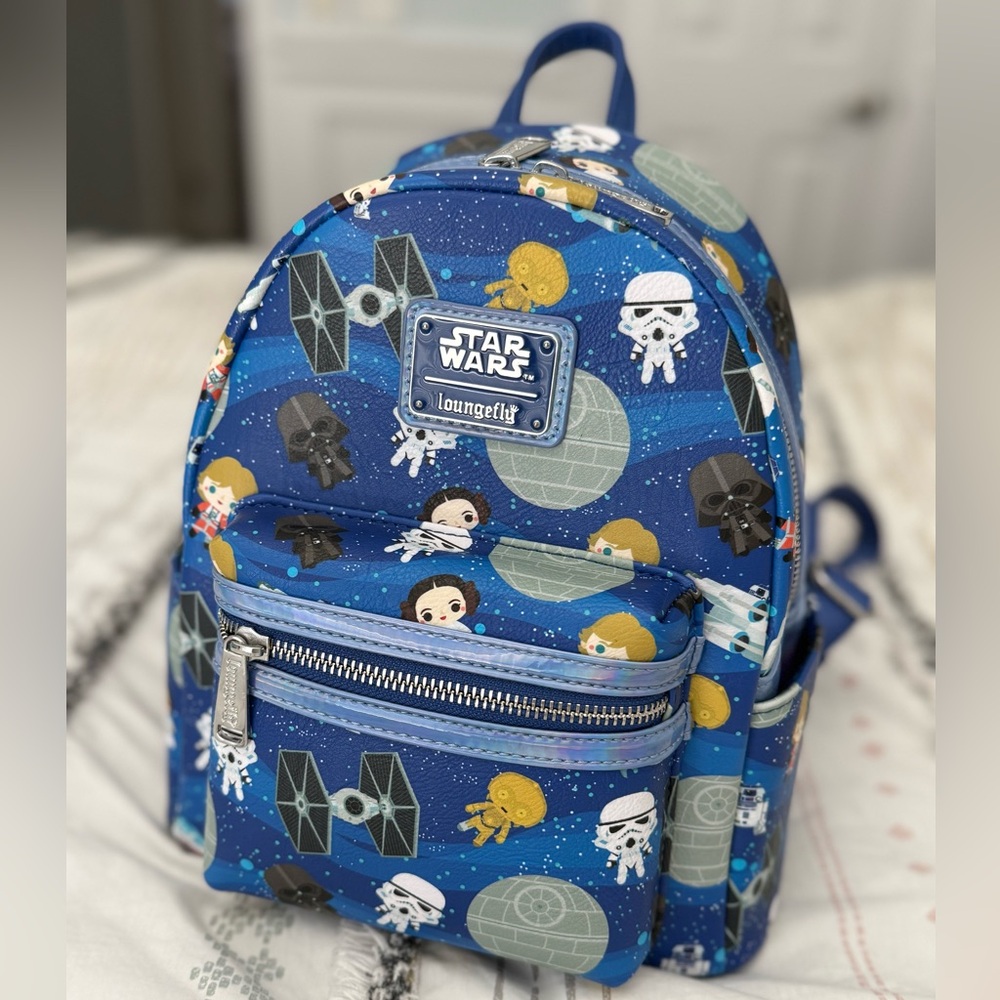 Loungefly Blue and White Star Wars Mini Backpack
